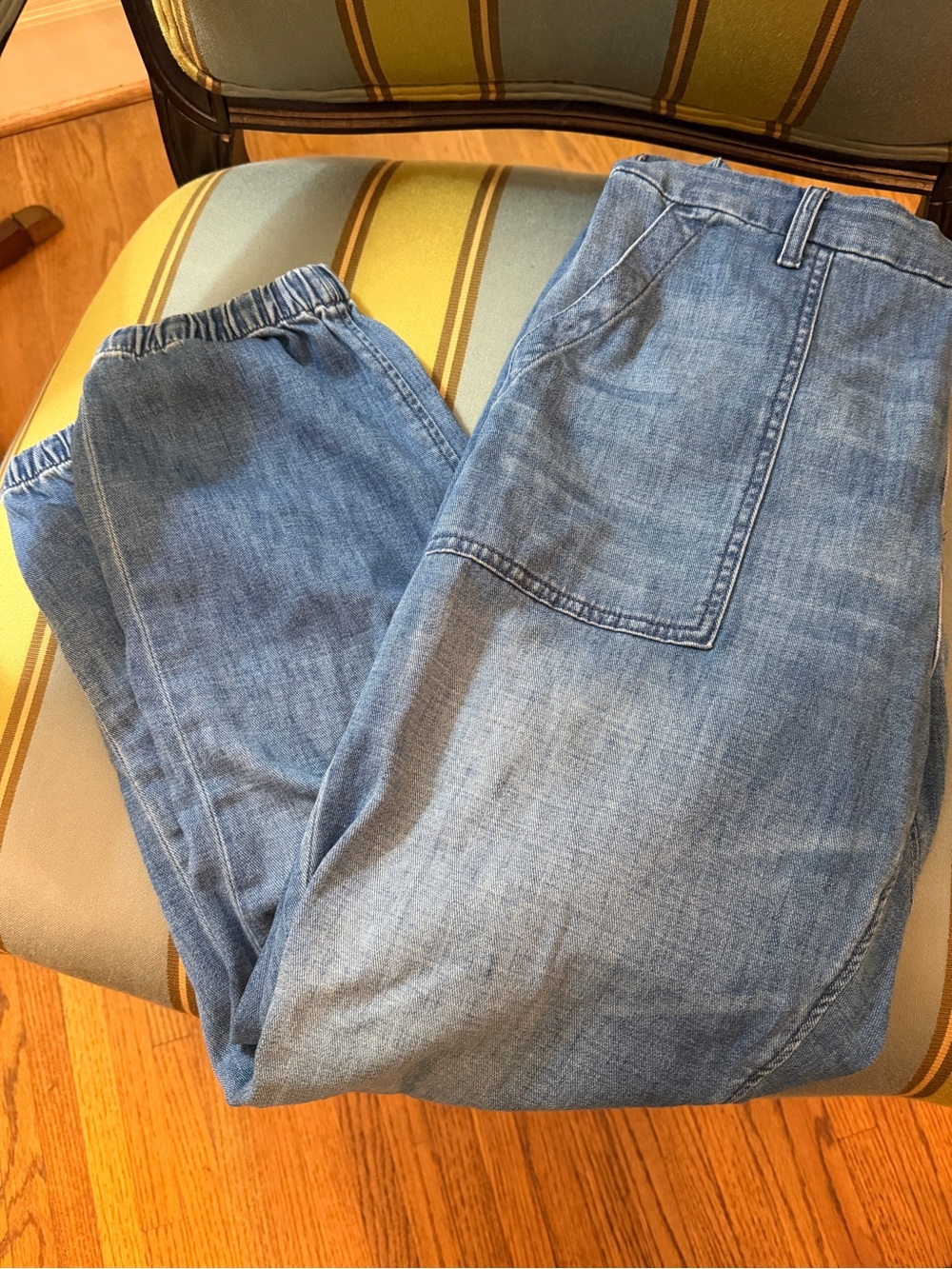 Frank & Eileen Jameson Jogger jeans Casual Elastic-Waist Light Blue Denim Jeans - Picture 1 of 2